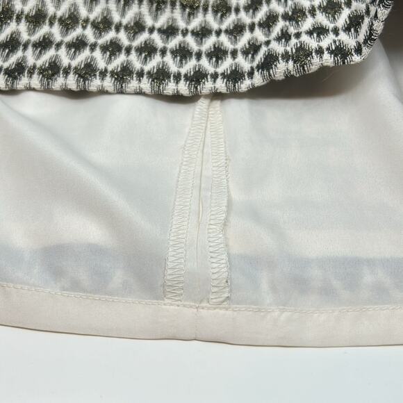 Loft Women's Black & White Print Zipper Back Skirt Size 8 - Picture 7 of 11